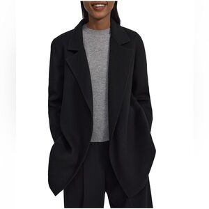 MELLODAY Classic Black Open Long Blazer